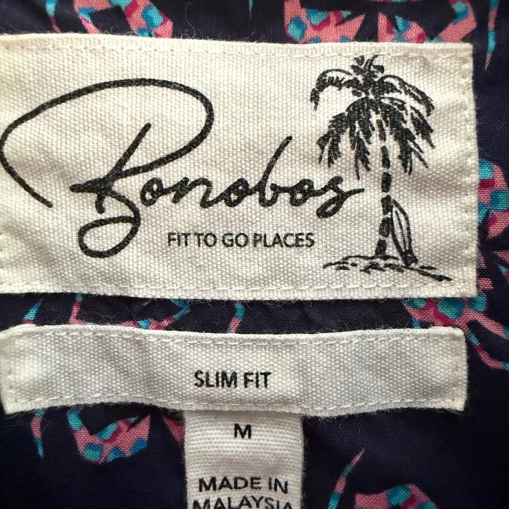 Bonobos Fit to Go Places Men's Crab Print Button Down Shirt Slim Fit Medium - Picture 6 of 7